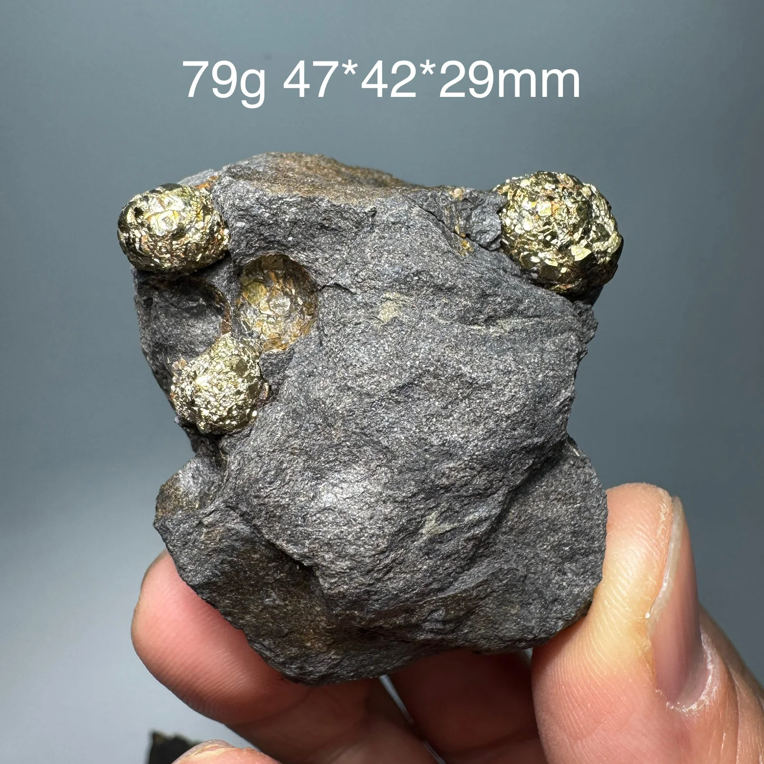 Natural GuiZhou Spherical Pyrite Mineral Specimen Raw Rock Quartz Chalcopyrite Healing Stone Home Decor