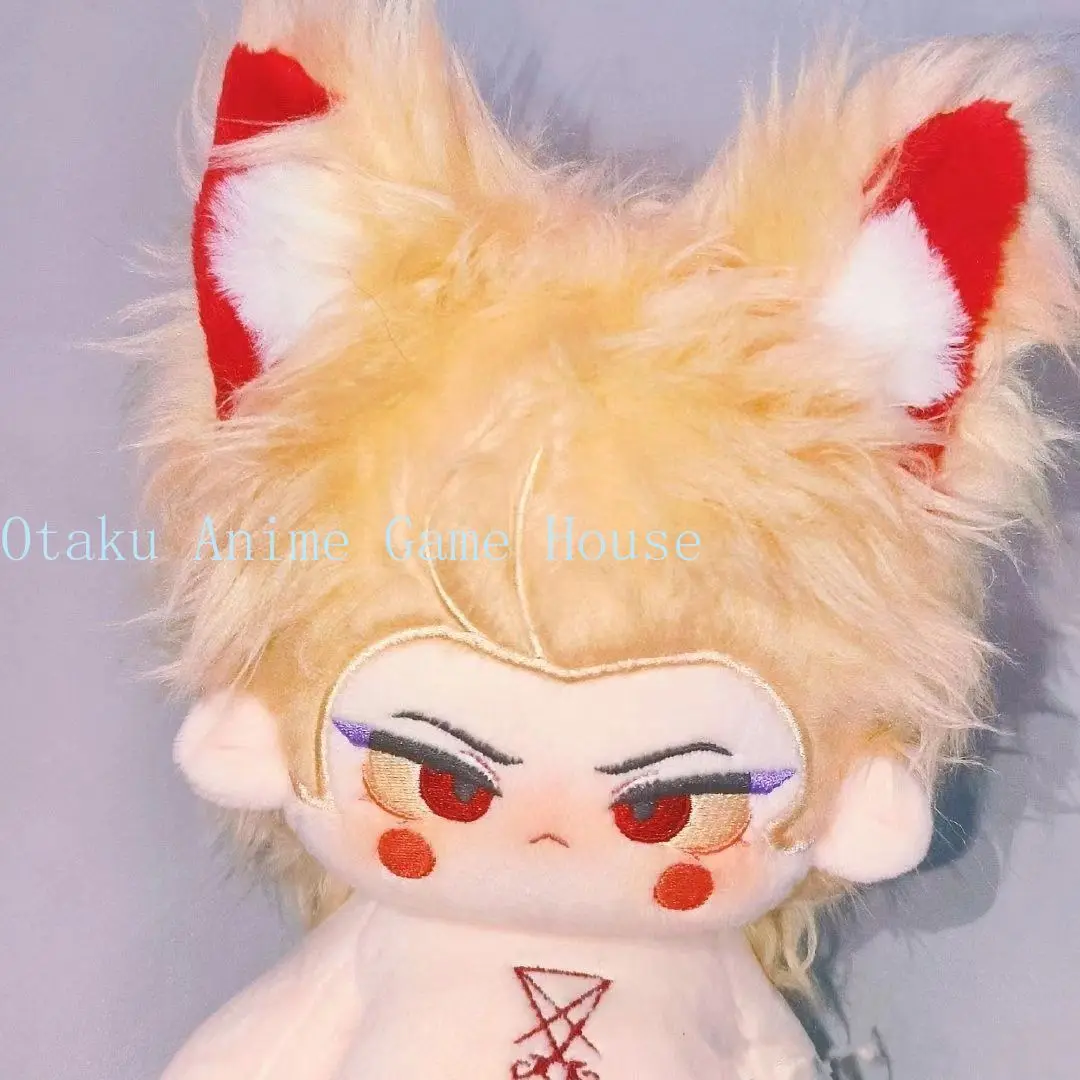 20cm Hazbin Hotel Lucifer Plush Doll Anime Stuffed Toy with Skeleton Cosplay Dress Up Toy Mascot Gift Birthday Xmas view 3