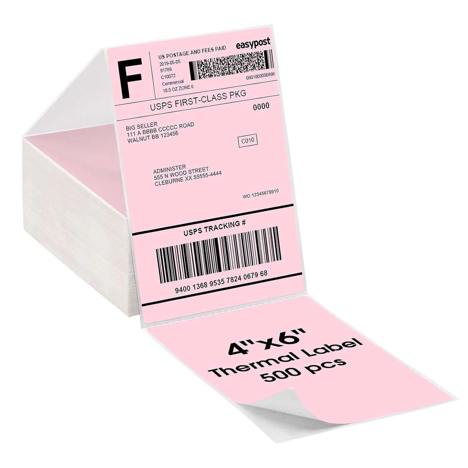 100 Stück 4 x 6 Zoll farbiges hochempfindliches Thermopapier, Anti-Öl, starke Viskosität, Transportetikettendruckpapier – Detail 2
