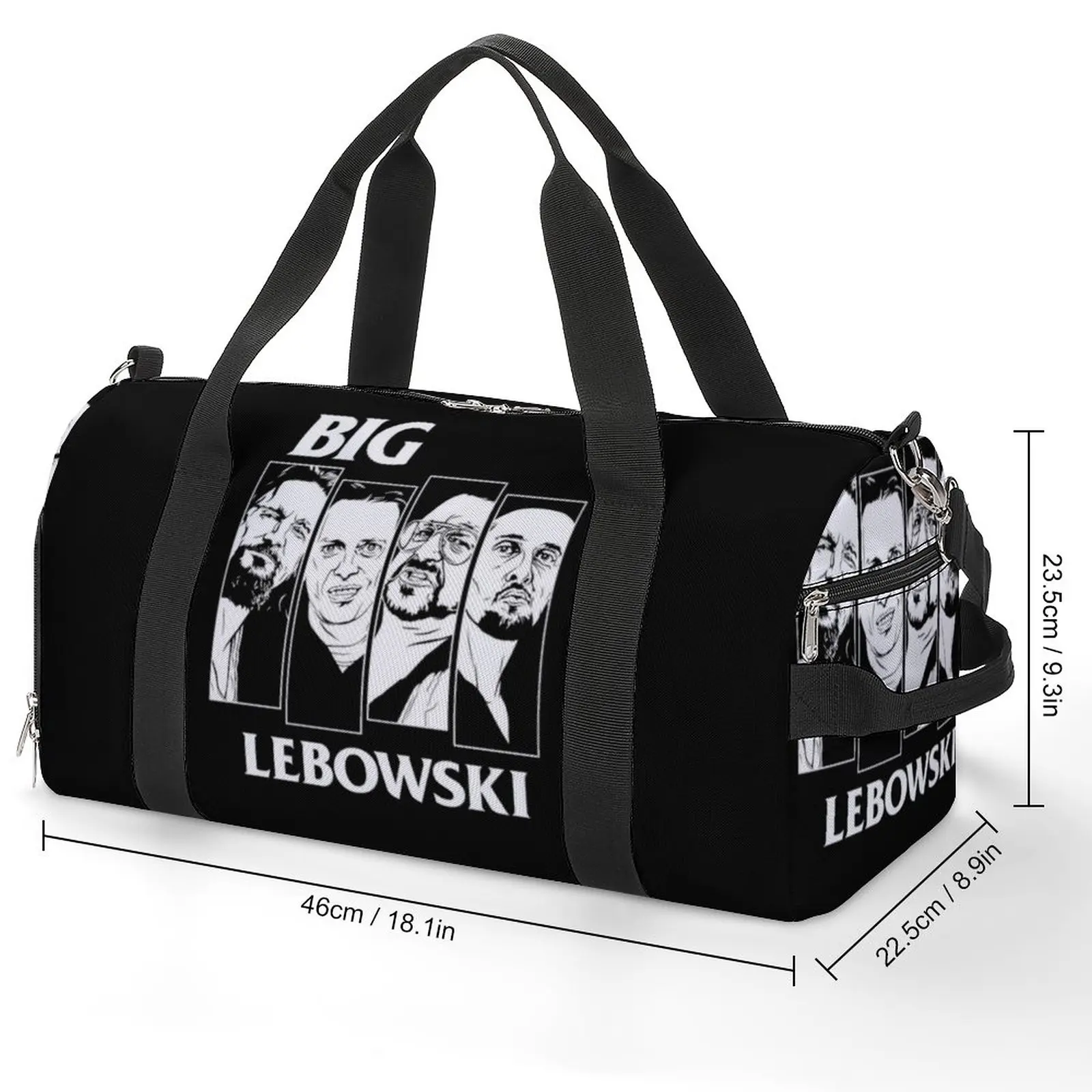 The Big Lebowski Gym Bag Characters Cartoon Weekend Sports Bags Gym Accessories Training Design Handbag Fitness Bag For Couple