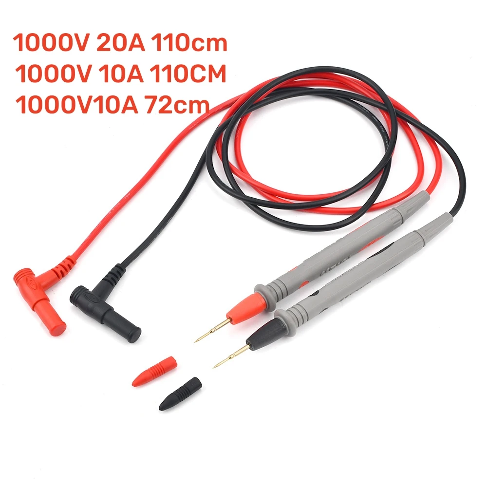 1 Pair Universal Probe Test Leads Pin for Digital Multimeter Needle Tip Meter Multi Meter Tester Lead Probe Wire Pen Cable 20A