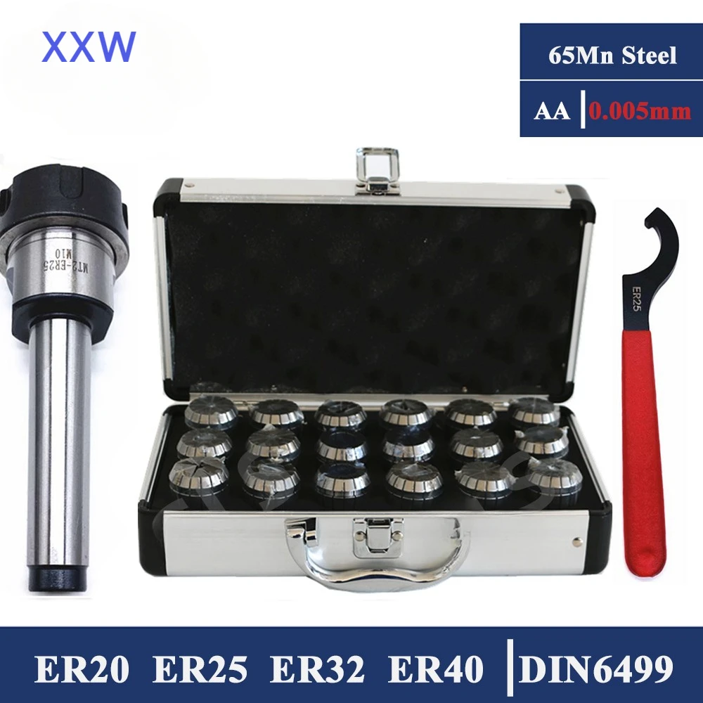 

XXW ER20 ER25 ER32 ER40 ER Collect Chuck Spring Clamps Chuck Set Morse Holder MTB2 MTB3 MTB4 MTB5 Suit CNC Milling Lathe Tool