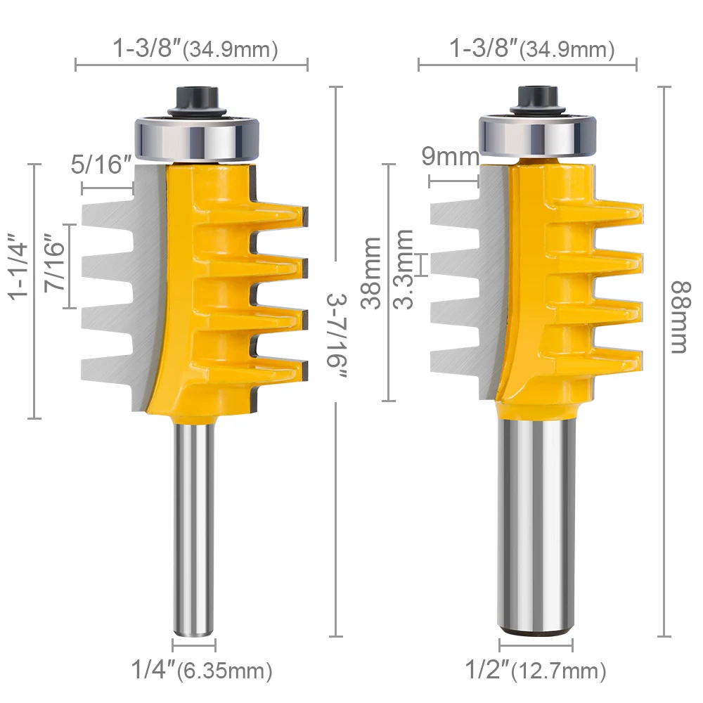 1pc 1/4 1/2 zoll Schaft Finger Joint Kleber Router Bit Hartmetall Fräser Kegel Zapfen Mortaise Zapfen Messer holz Schneider Werkzeug
