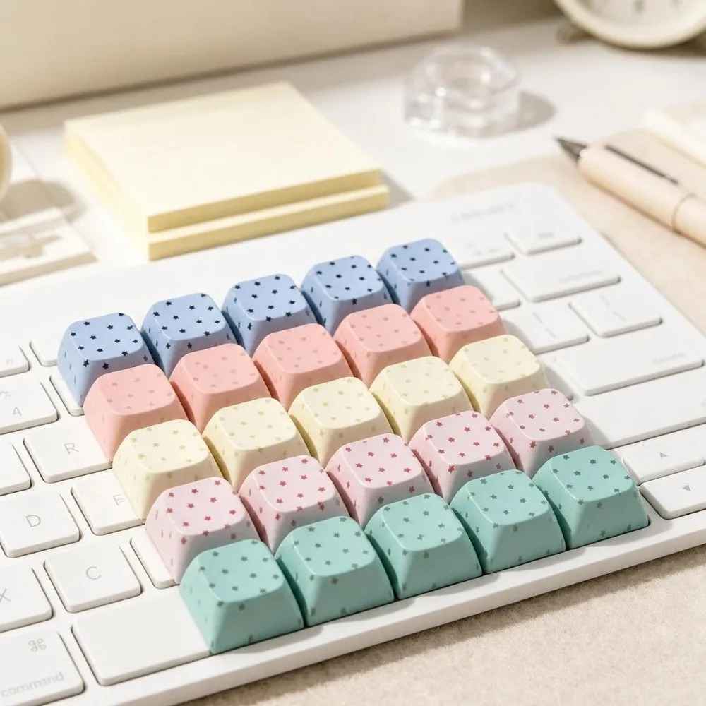 5 Pcs Handmade Craft Polka Dot Keycaps Push Button Switch Novelty Design Mechanical Keyboard Keycaps Stress Relief Function