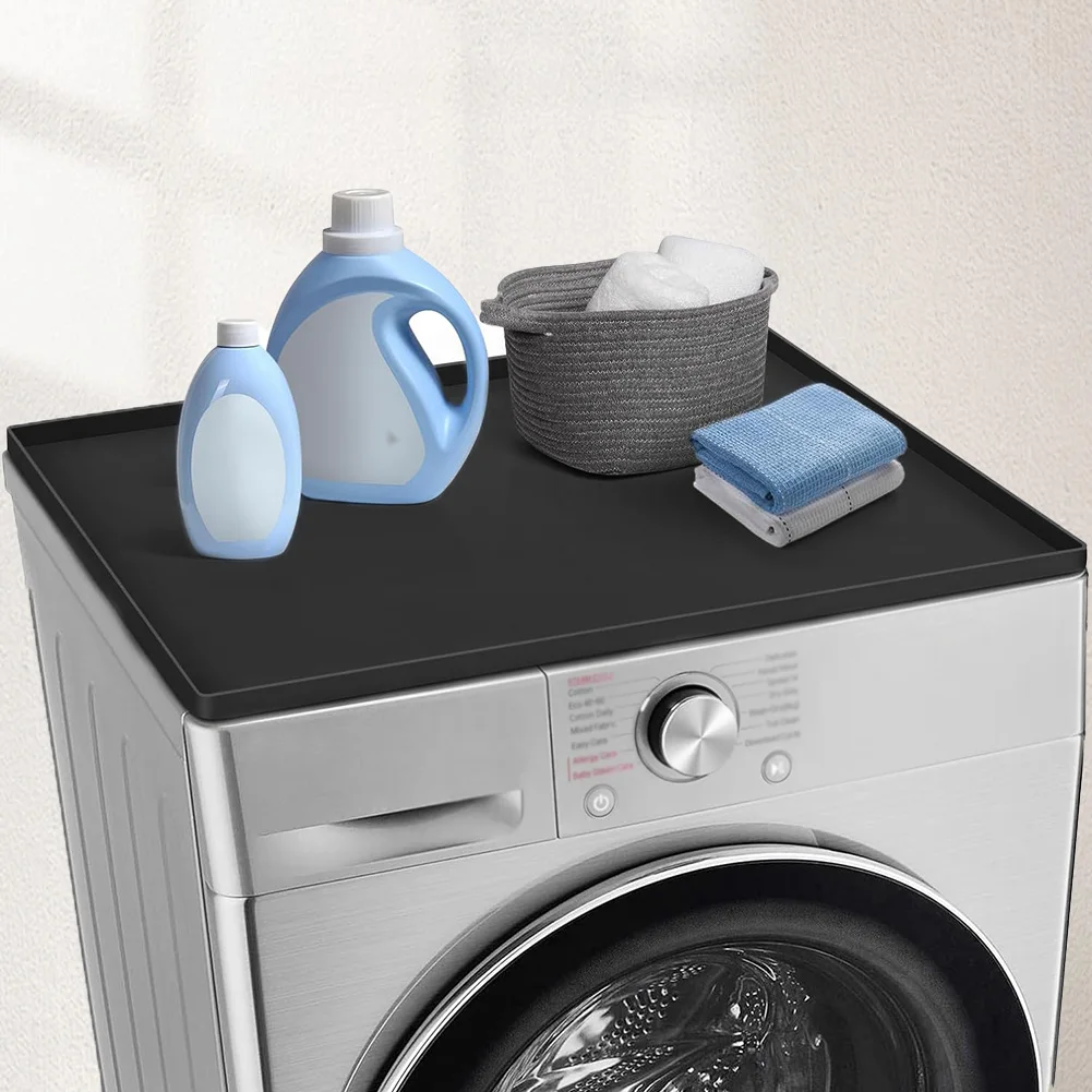 

Dryer Top Protector Mat Scratch Resistant Washing Machine Cover Mat Heat Resistant Laundry Countertop Cover for Bathroom Kitchen