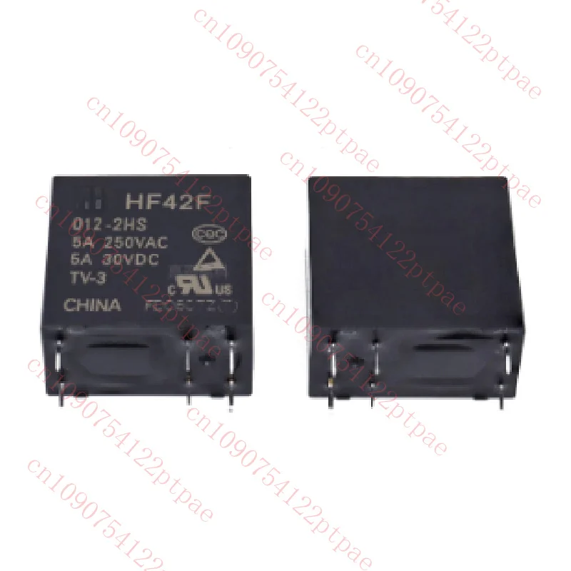100pcs Power relay HF42F-005-2HS HF42F-012-2HS HF42F-024-2HS 5VDC 12VDC 24VDC 5A 250VAC 6PIN Original New