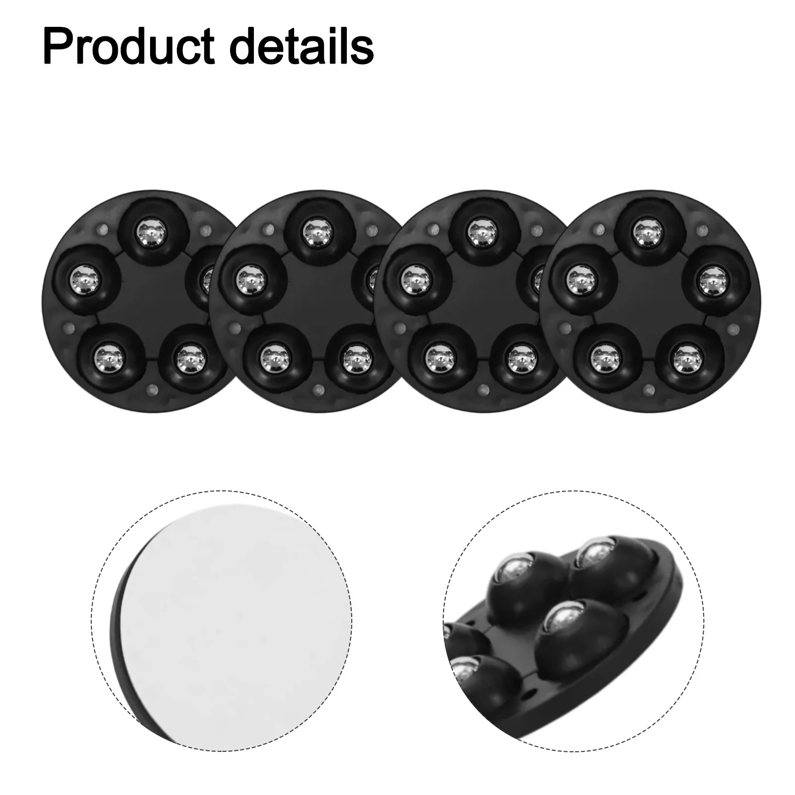 4pcs Caster Wheels Kitchen Appliances Storage Box DIY Pulley Casters Furniture Pulley Wheels 360 Degree Rotation