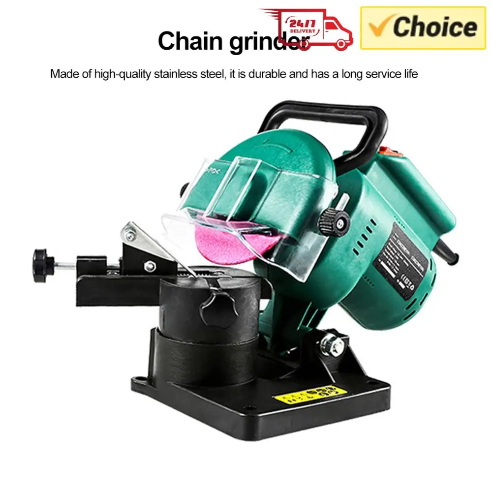 

Портативный заточной станок для цепных пил 220 Вт, регулируемый угол заточки, 8500 об/мин, для заточки цепей