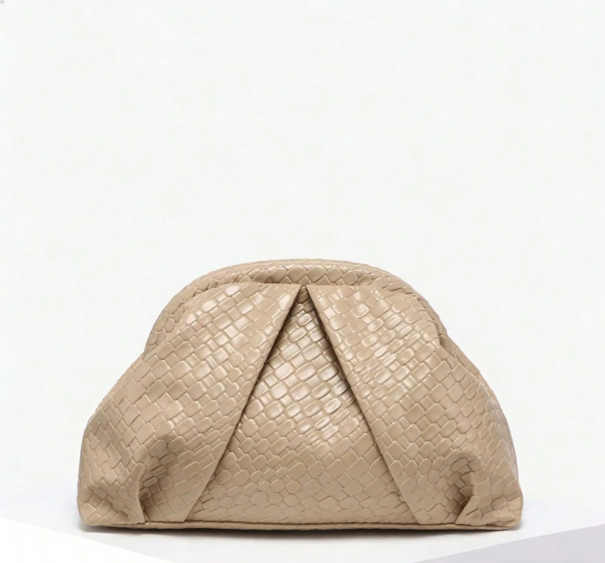 Neue, modische Handtasche mit Nieten und Falten für Damen, Clutch, Tasche mit Reißverschluss, modisch, lässig, schlicht, für den täglichen Gebrauch, für Abendpartys. – Detail 9