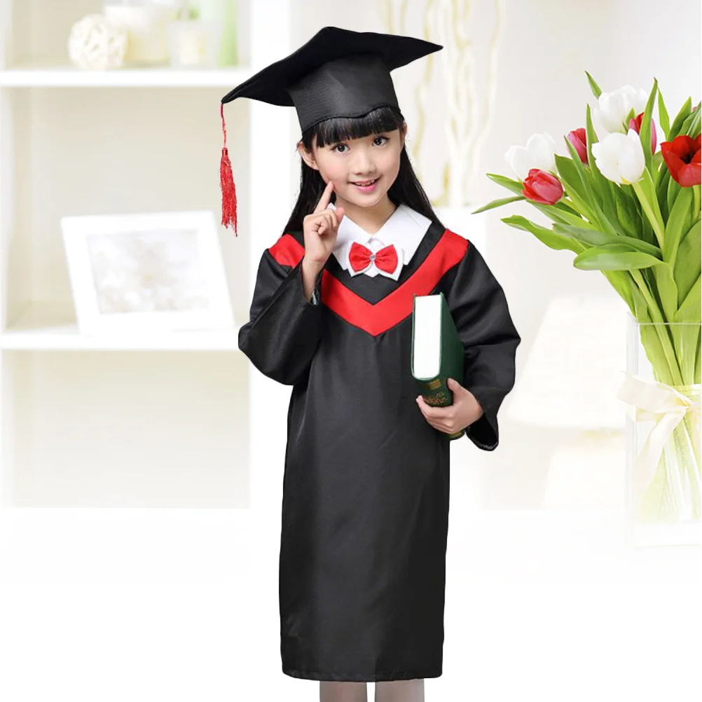 

School Uniforms Cosplay Costumes Doctoral and Gown Clothing Kids Robe Graduation Cap Toddler Primary Girls Clothes