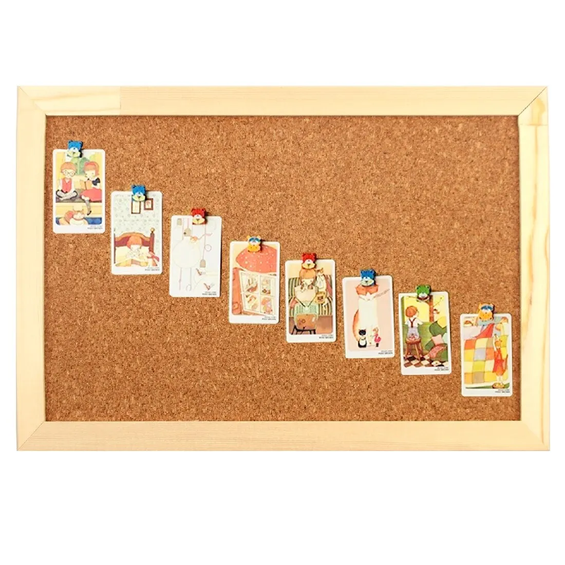 MOTARRO Cork Wood Wall Hanging Message Bulletin Board Frame Notice Note Memo Board for Home Office Shop School Photo Background