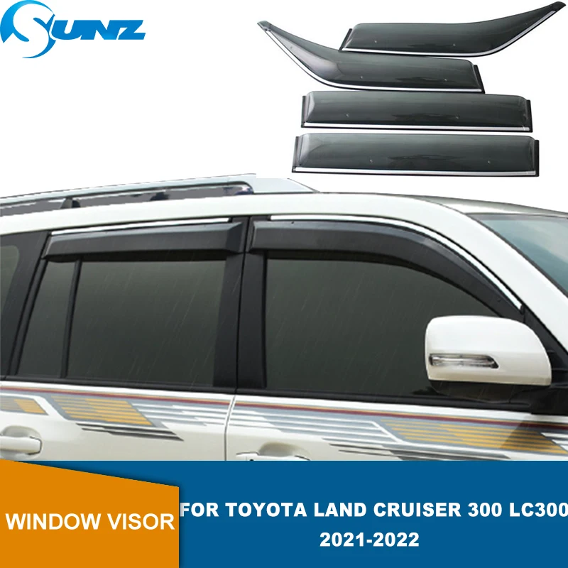 Window Visor  For Toyota Land Cruiser 300 Series LC300 2021 2022 Auto Weathershield Sun Rain Guards Side Window Deflectors SUNZ