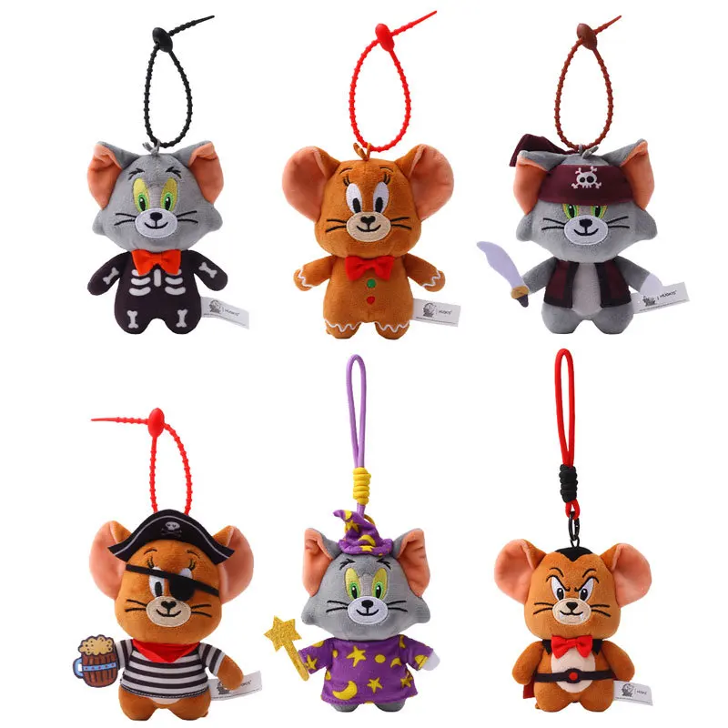 

Genuine Classic Tom And Jerry Plush Anime Hobby Toy Keychain Bag Pendant Dolls Car Key Ring Christmas Birthday Gifts For Kids