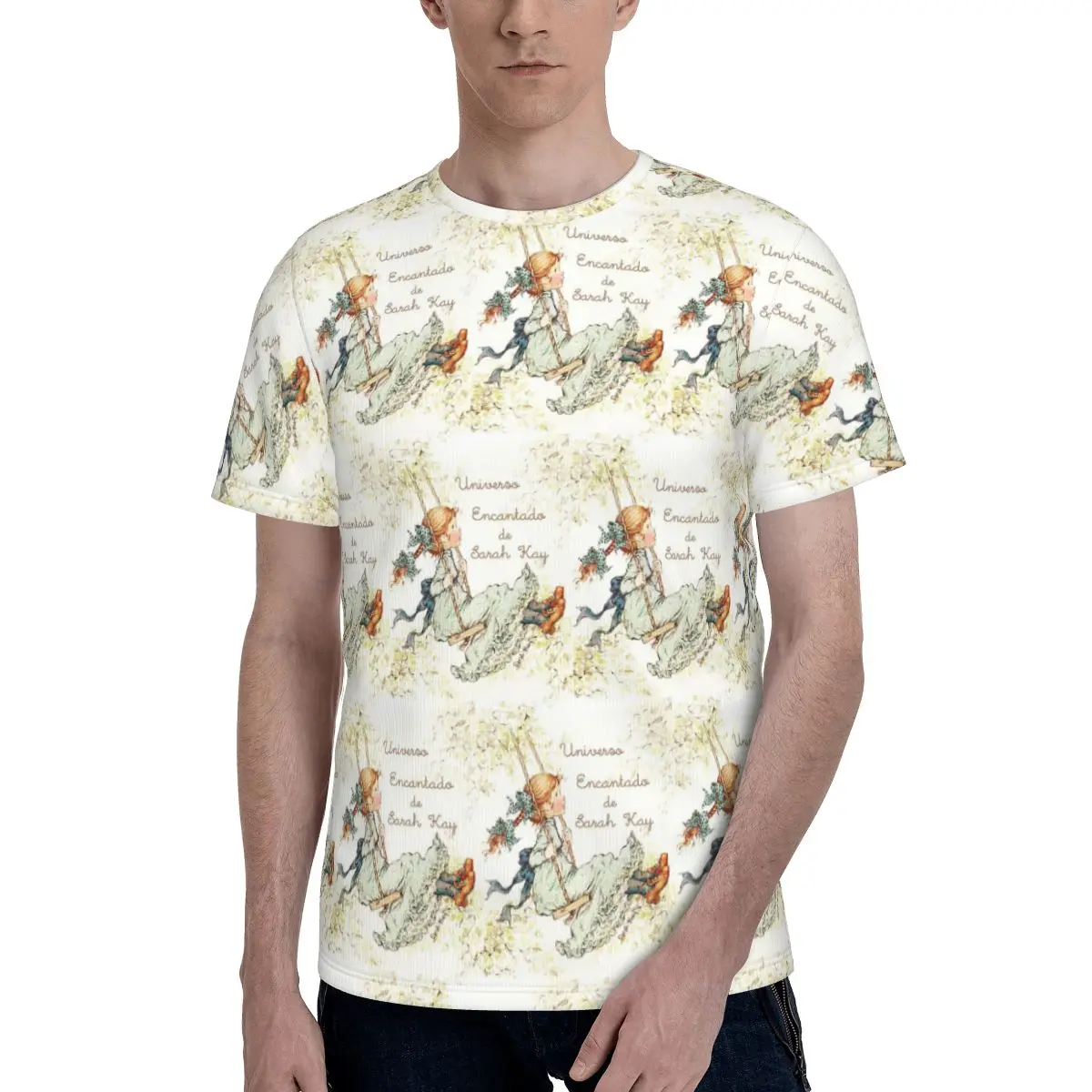 Sarah Kay Girl T-Shirt for Men Cotton T Shirts Men's Short Sleeve Round Neck Summer Clothes Tops