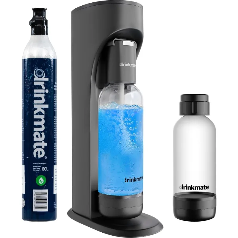 Drinkmate OmniFizz Sparkling Water and Soda Maker, Carbonates Any Drink, Special Bundle - Includes 60L CO2 Cylinde