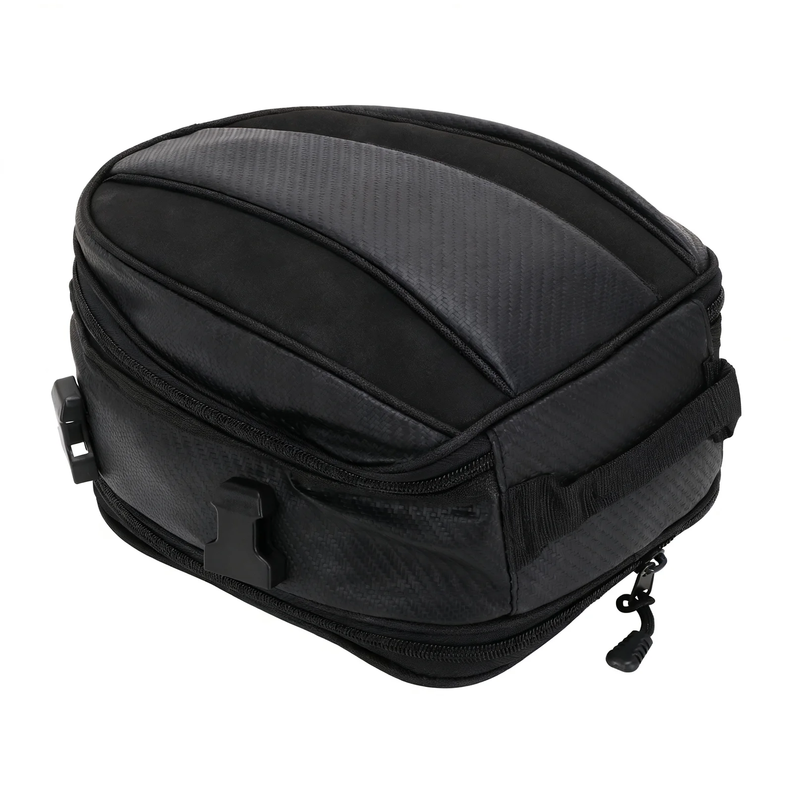 Motorcycle Tail Bag Large Capacity Waterproof Construction With Reflective Strips And Quick Release