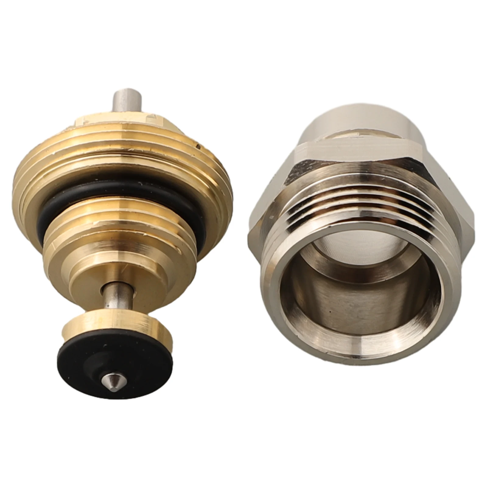 Set completo di valvole a perno e parte filettata per collettore di riscaldamento a pavimento M30x1 5 dimensioni filettatura robusto materiale in ottone