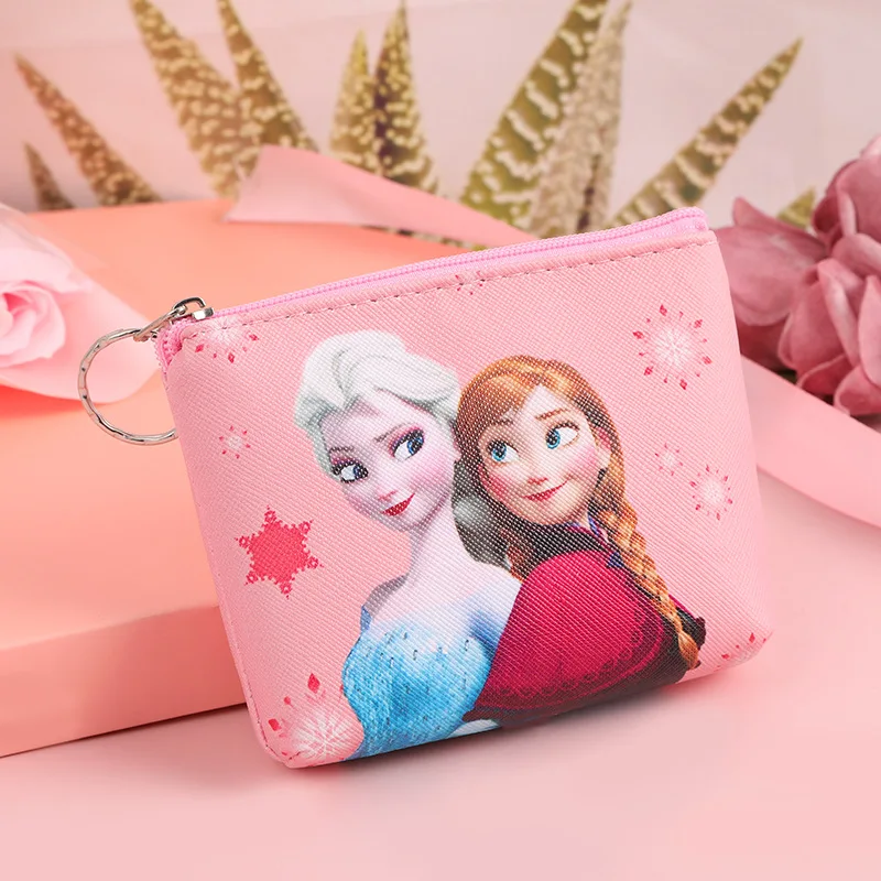 new Disney cute cartoon frozen elsa  Anna princess coin bag Children's hand snack bag PU bag storage purse coin