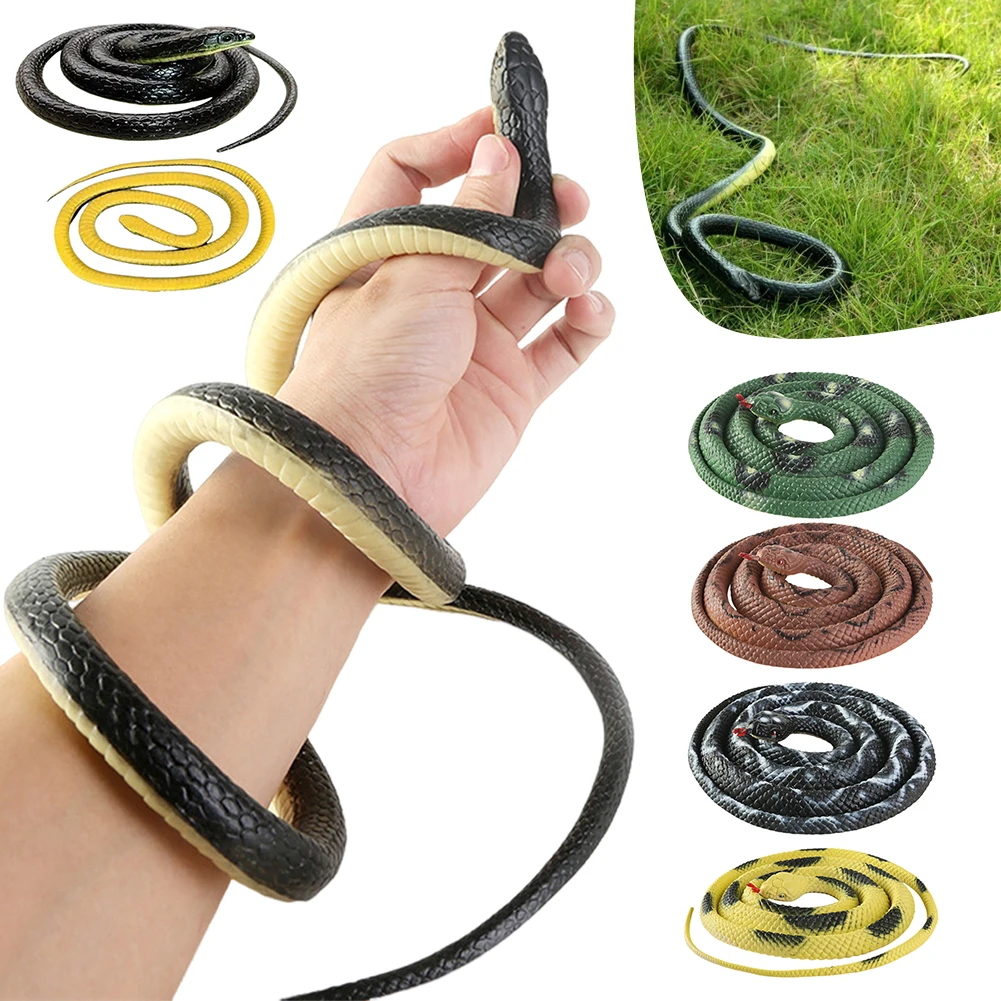 

127cm Fake Snake Toy,Real Look Snake Prank Toy,Fake Prank Prop Simulated Snake,Soft Rubber Decompression Toy For Fake Prank Prop