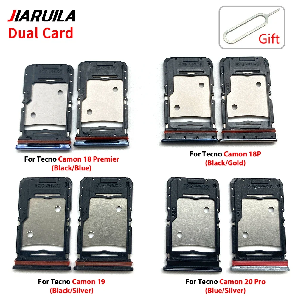 Sim Card Slot Tray Holder Sim Card Reader Socket For TecnoCamon 18 Premier/Camon 18P/Camon 19/Camon 19 Neo/Camon 20/Camon 20 Pro