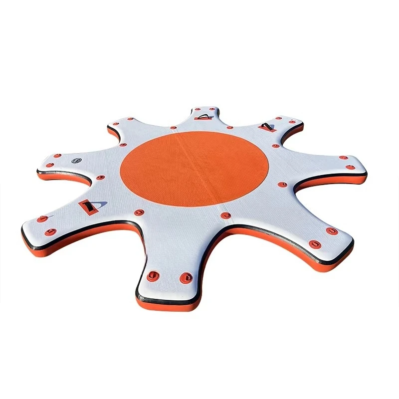 

Octopus shape inflatable yoga floating platform PVC material inflatable floating board