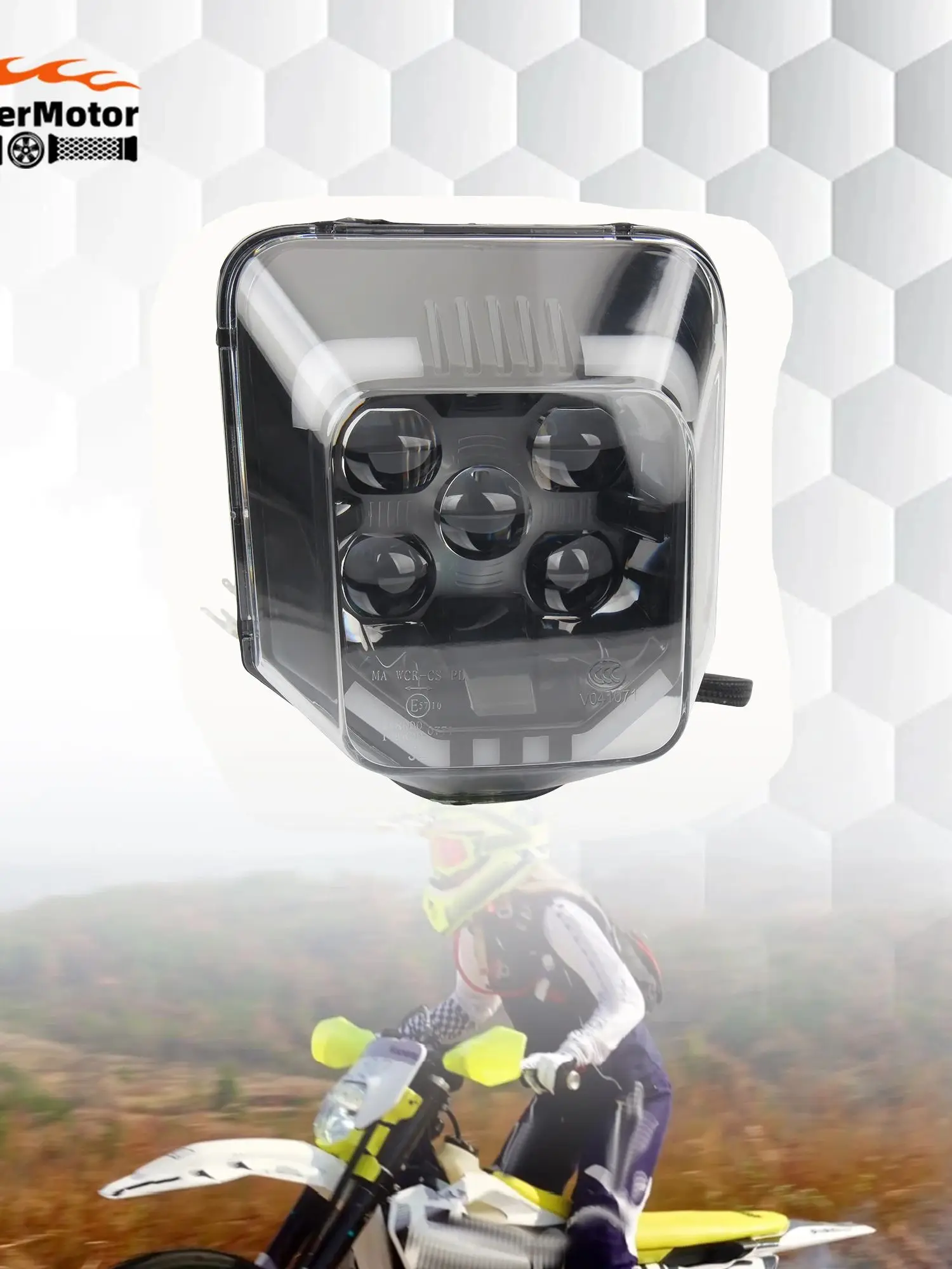 AliExpress PowerMotor Motocross LED Headlight For Husqvarna TE FC FE TC 125 300i 250 300 450 701 Motorcycle Dirt Bike Headlamp Accessories Enduro