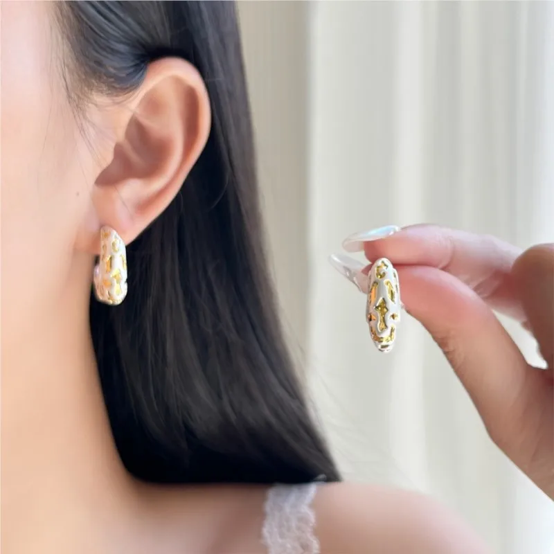 

Женские серьги Sam Panda из стерлингового серебра 925 пробы с лавой, нерегулярные нишевые роскошные изысканные креативные дизайнерские ювелирные изделия, подарок, дропшиппинг