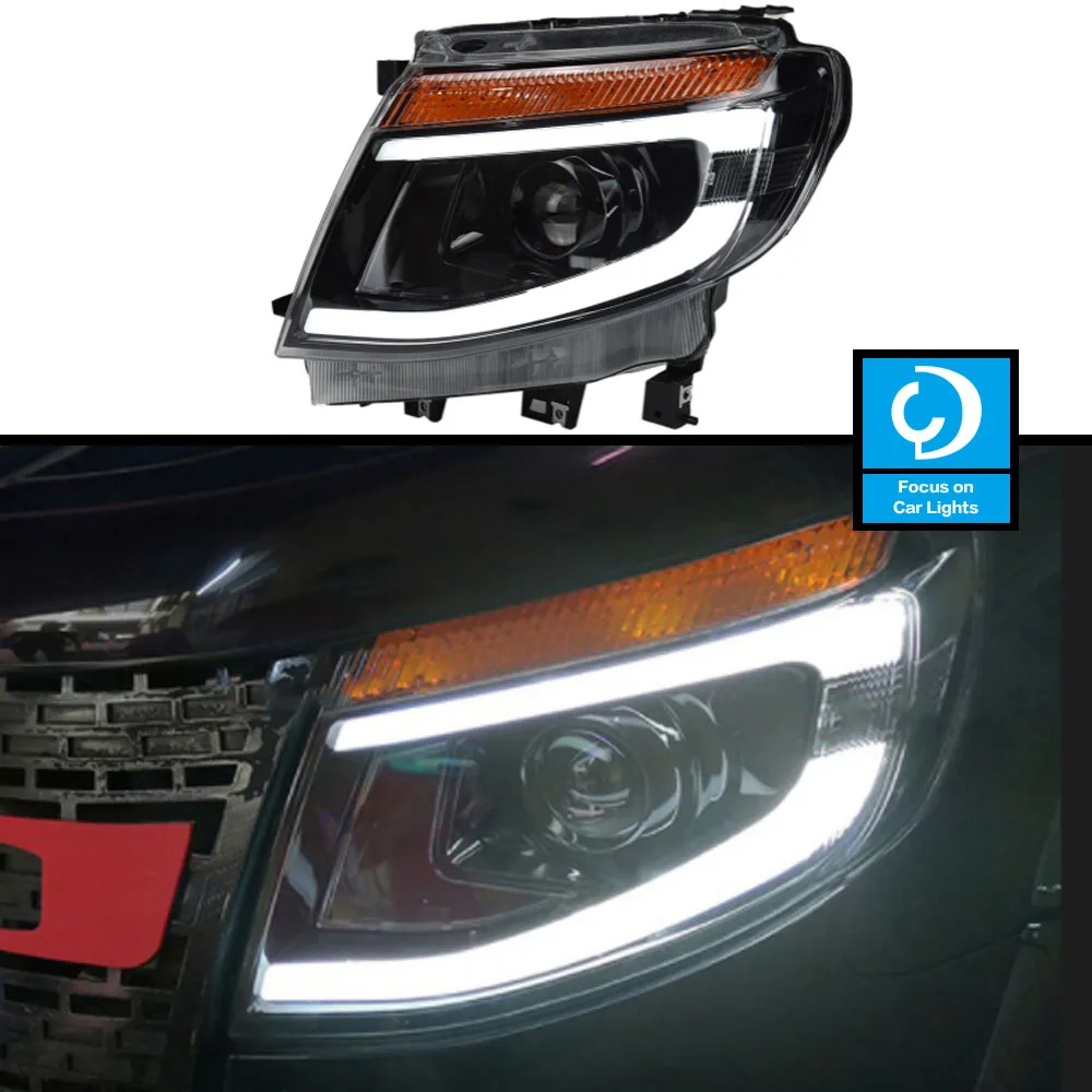 Car Front Headlight For Ford Ranger Everest T6 FL 2012-2014 LED HeadLamp Styling Dynamic Turn Signal Lens Automotive Accessories