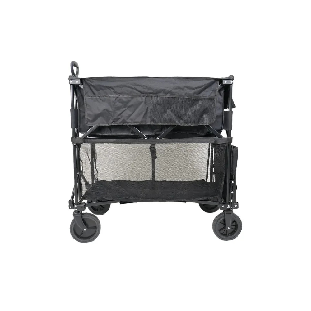 Multipurpose Hand Cart Trolley, Outdoor Gears Extra Space, Two Decks Collapsible Wagons