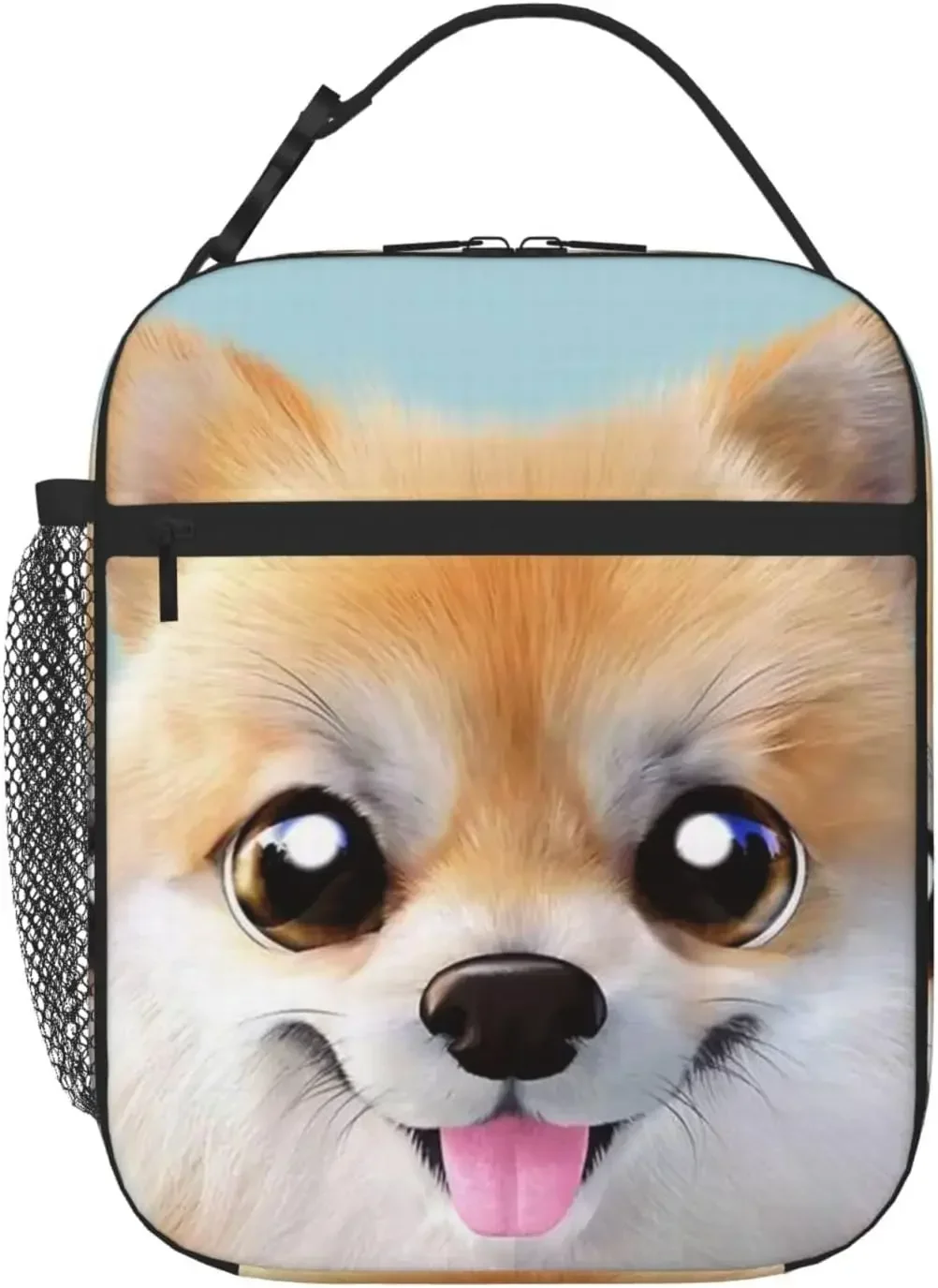 

Cute Little Pomeranian Fun Lunch Bag for Women Men Insulated Cooler Bag Portable Lunch box Waterproof Portable Lunch Tote