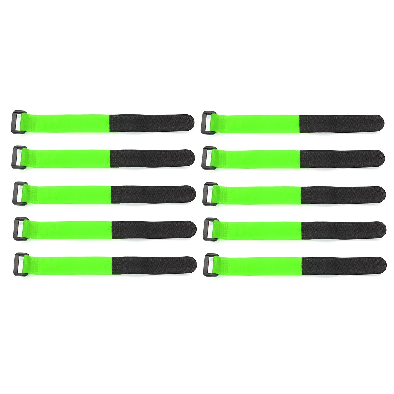 10PCS 25cm Lipo Battery Tie Cable Antiskid Tie Down Strap Colors for RC Helicopter Quadcopter RC Crawler Car,Green