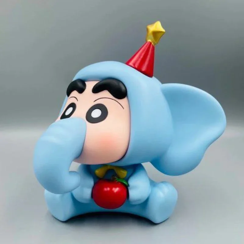 15cm Anime Crayon Shin Chan Periphery Figurine Cute Nohara Shinnosuke Figures Elephant Dolls Model PVC Collection Decor Toys