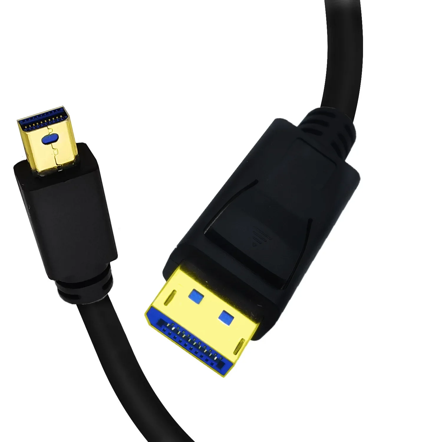 كابل Displayport 1.4 8K @ 60 هرتز منفذ عرض صغير الزاوية اليمنى ذكر إلى DP ذكر نقل ثنائي الاتجاه 1 قدم 0.3 متر