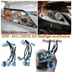 Car Headlight Modification Upgrade Special Transfer Wiring Adapter Harness For Lexu-s RX 09-11 Halogen/Xenon To 11-15 Xenon