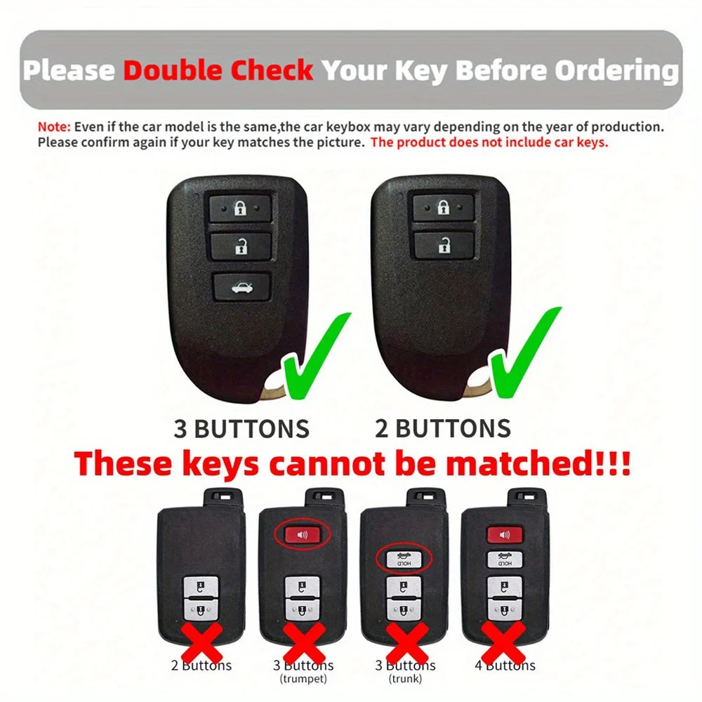 2/3 Buttons TPU Car Smart Key Protective Case Cover Fit for Toyota Yaris X Hiace Vios Verso Camry Corolla Accessories