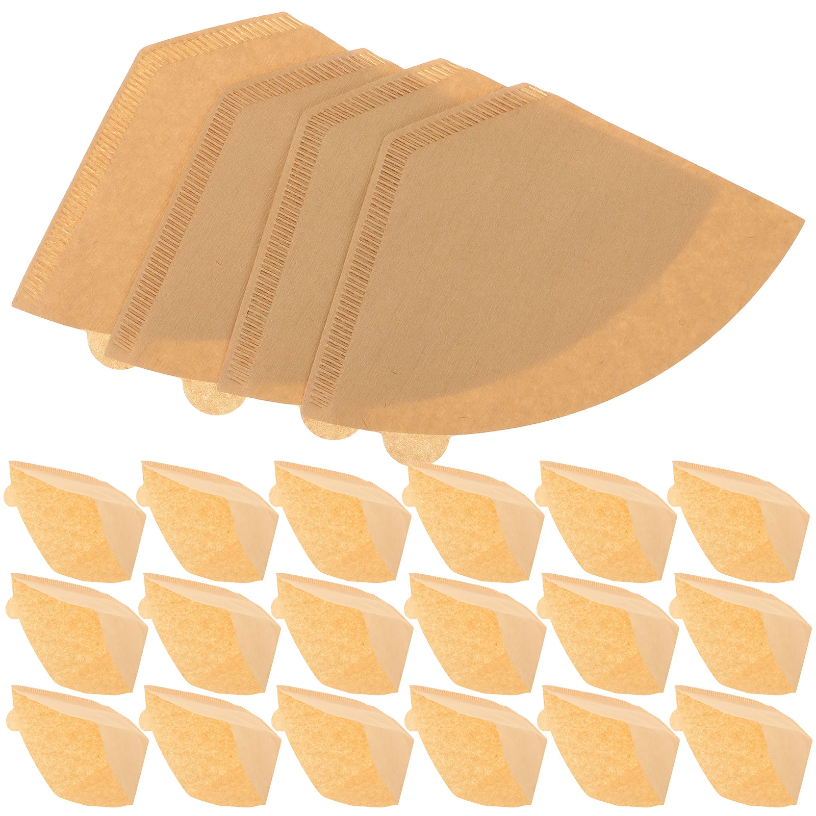 

100 Pcs Coffee Filter Papers Unbleached Safe Tall Side American Machine Practical Basket Filters Premium Material Even Flow