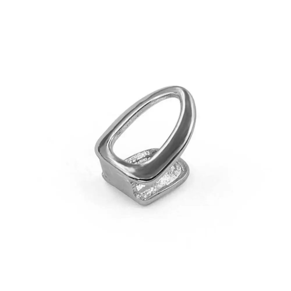 2Pcs New Metal Personality Single Shackle Teeth Hollow Out Tooth Jewelry Hip Hop Rapper