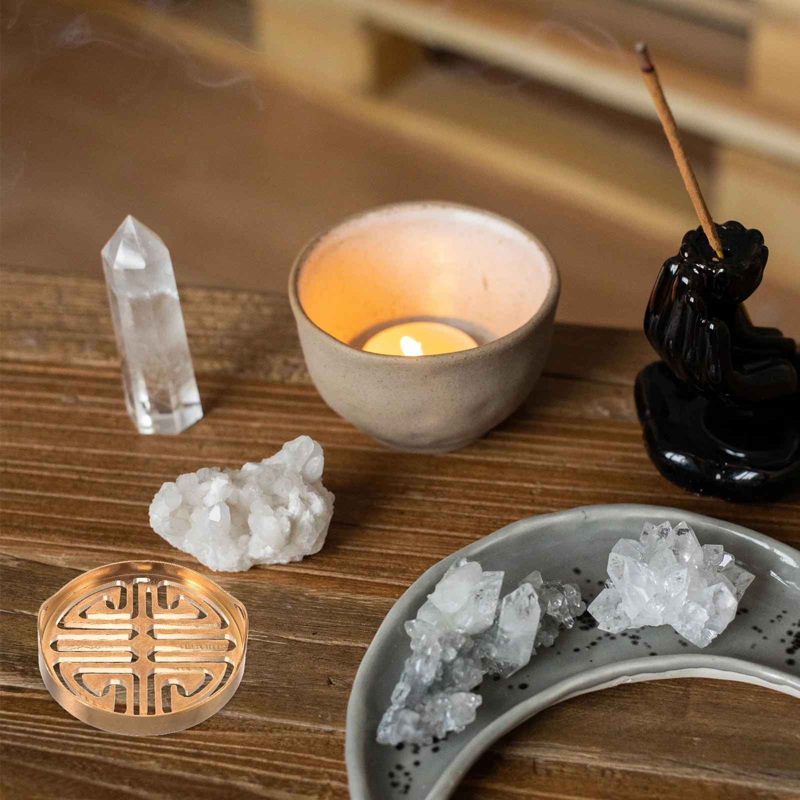 

Mold Copper Creative Pattern Smooth Design For Home Office Yoga Room Use Making Supply Diy Incense Press Tool Household