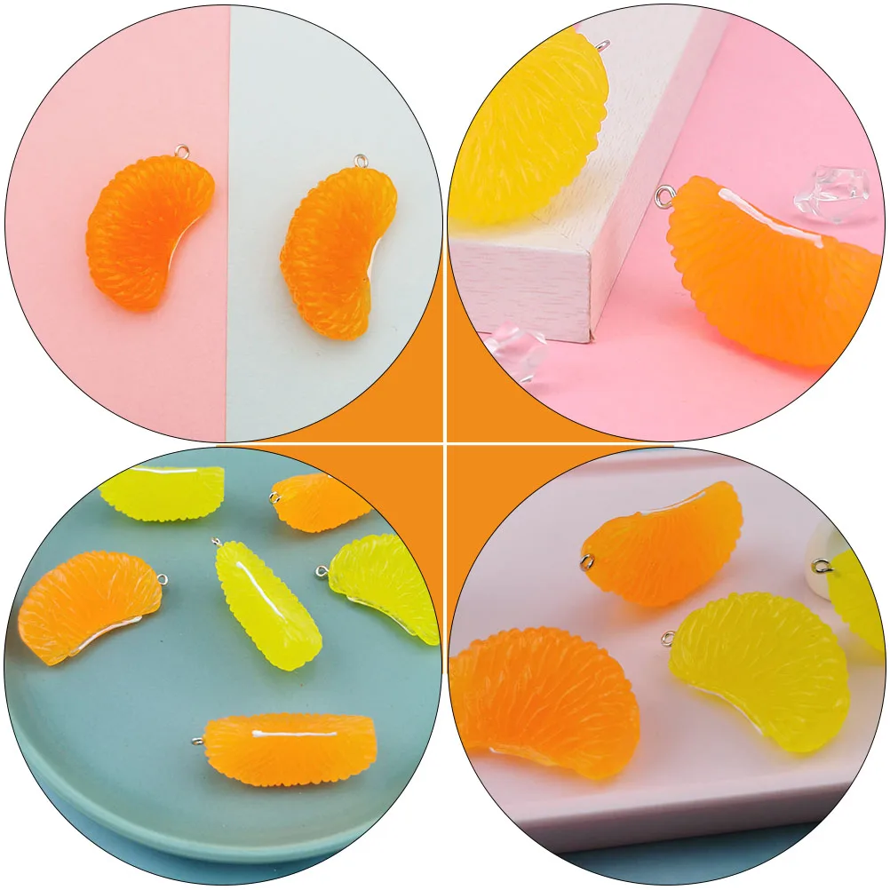 

Resin Alloy Slice Keychain Charms DIY Jewelry Supplies Lightweight Portable Pendants Accessories Fruit Shape Hanging