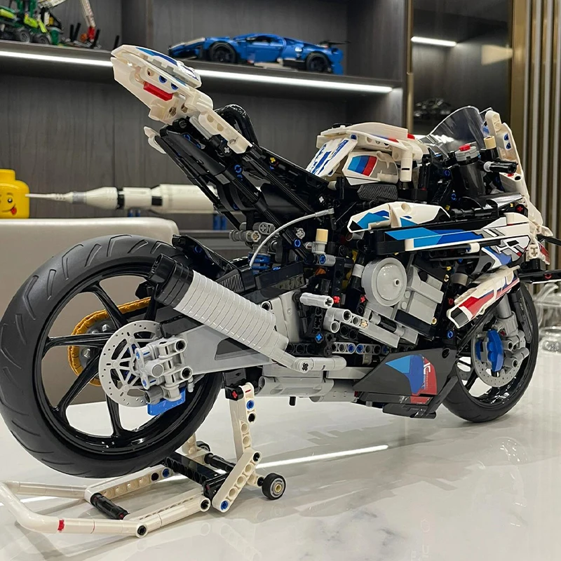 Technische 1:5 M1000RR Motorfiets Bouwstenen (1920 Stuks) Mechanische MOC Voertuig Model Montage Speelgoed Jongens Verjaardag Kerstcadeau