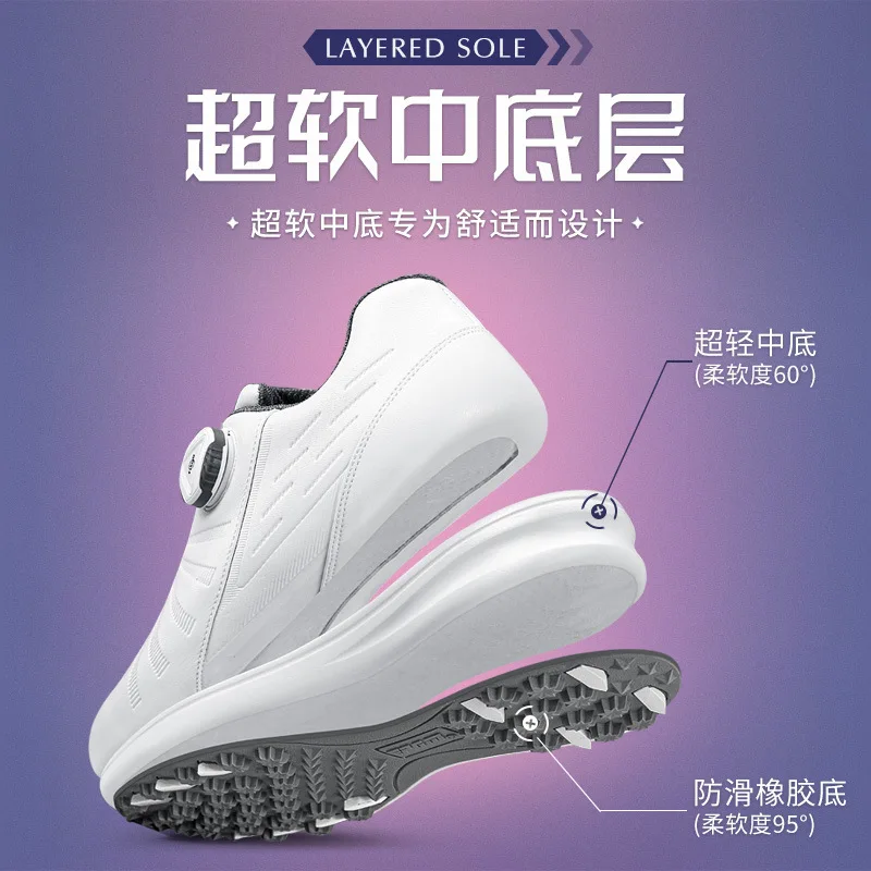 Scarpe da golf PGM scarpe da donna con pomello lacci scarpe da golf con borchie antiscivolo