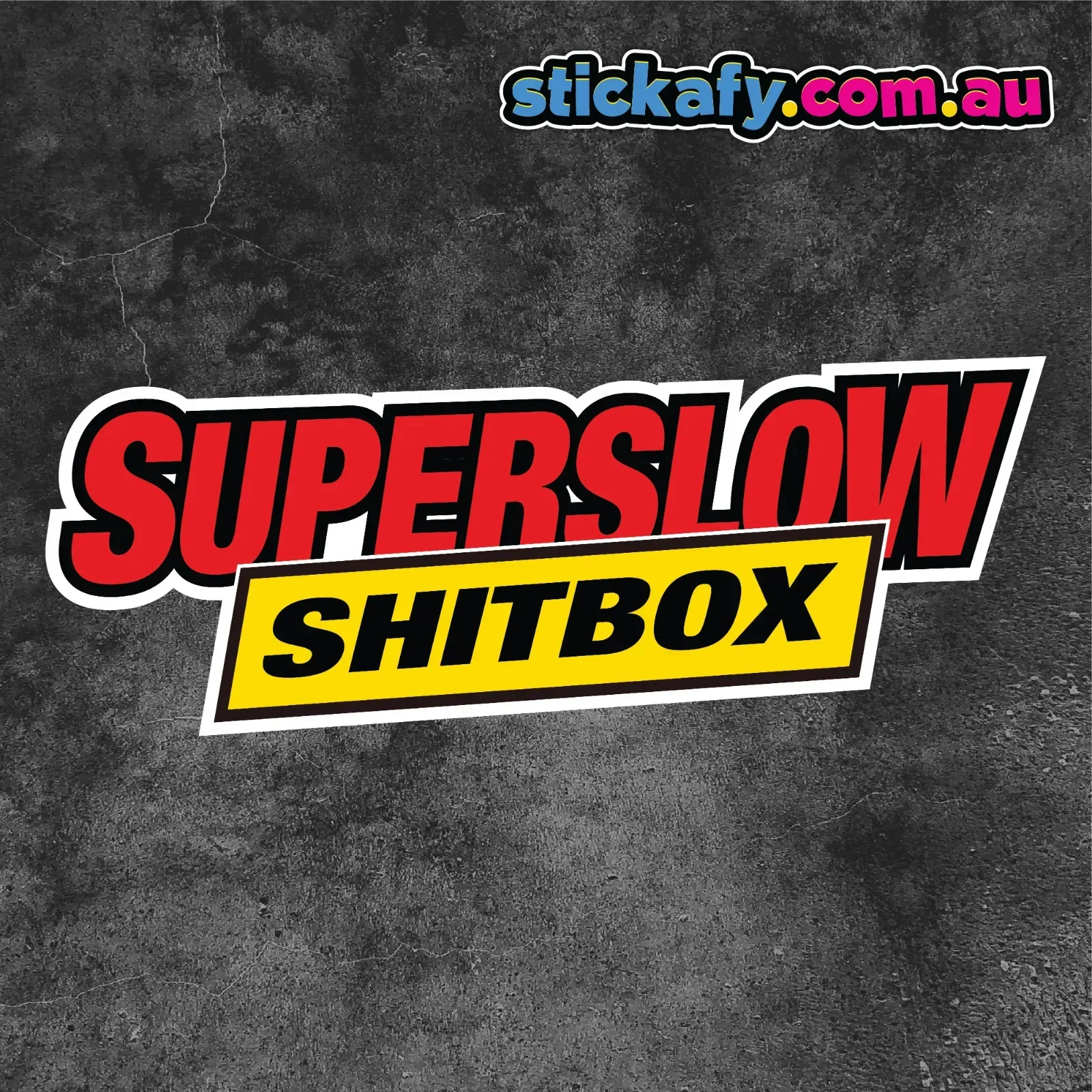 1PC Super Slow Shitbox Sticker Funny Laptop Car Window Bumper DecalSupercheap