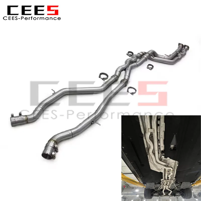 نظام عادم CEES لسيارات BMW M3/M4 F80 F82 F83 S55 3.0T 2014-2019 نظام عادم أنبوب متوسط الطول متساوي الطول