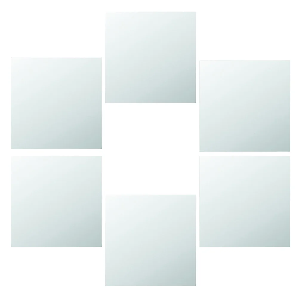 

6Pcs Mirror Effect Wall Stickers Self-Adhesive Home Wall Decals Decorative Stickers for Bedroom Bathroom Living Room