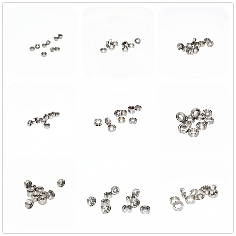 100 Pieces Miniature Chrome Steel Bearings MR42 MR52ZZ MR63ZZ MR74ZZ MR85ZZ MR95ZZ MR105 MR106ZZ MR117ZZ MR128ZZ MR148ZZ MR155Z