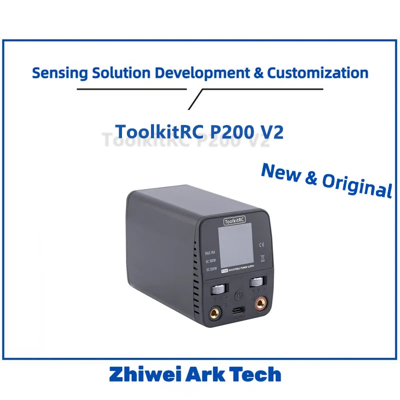 ToolkitRC P200 V2 30V 10A Power Supply, AC100W/DC200W Adjustable, Type-C Output, Desktop Charger for RC/FPV