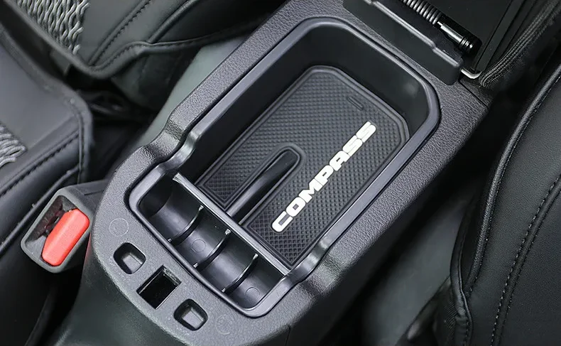 For Jeep Compass 2017 2018 2019 2020 Armrest Storage Box Holder Container  Car Parts Interior Accessories