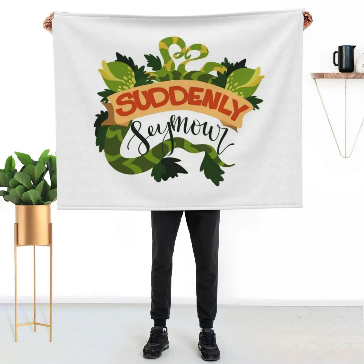 Suddenly Seymour - Little Shop of Horrors Throw Blanket Shaggy Furry Soft Blanket for Bedroom Living Room
