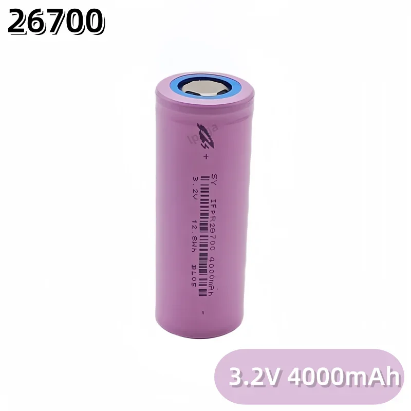 3.2V 26700 original lithium battery, 4000mAh, lpega suitable for backup batteries such as LED flashlights, laptops,electric toys