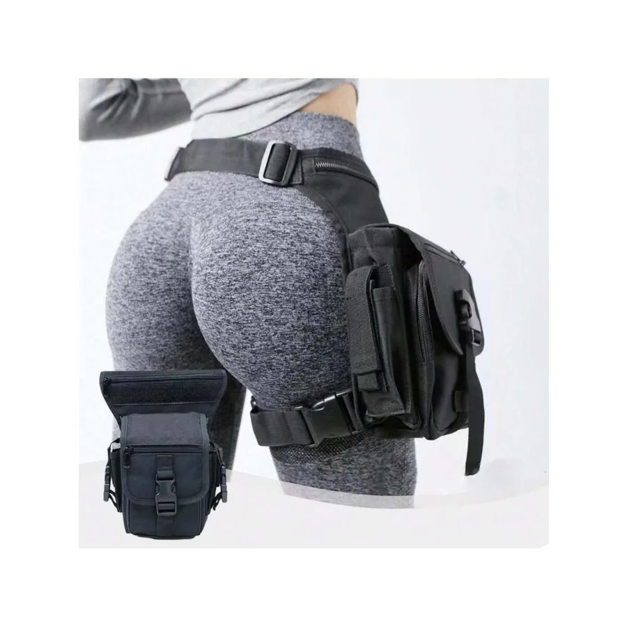 1PCS Cycling Leg Bag Outdoor Thigh Pack, Tactical Molle Waist Pack With Multi-Layer Storage Compartments, Adjustable Straps For